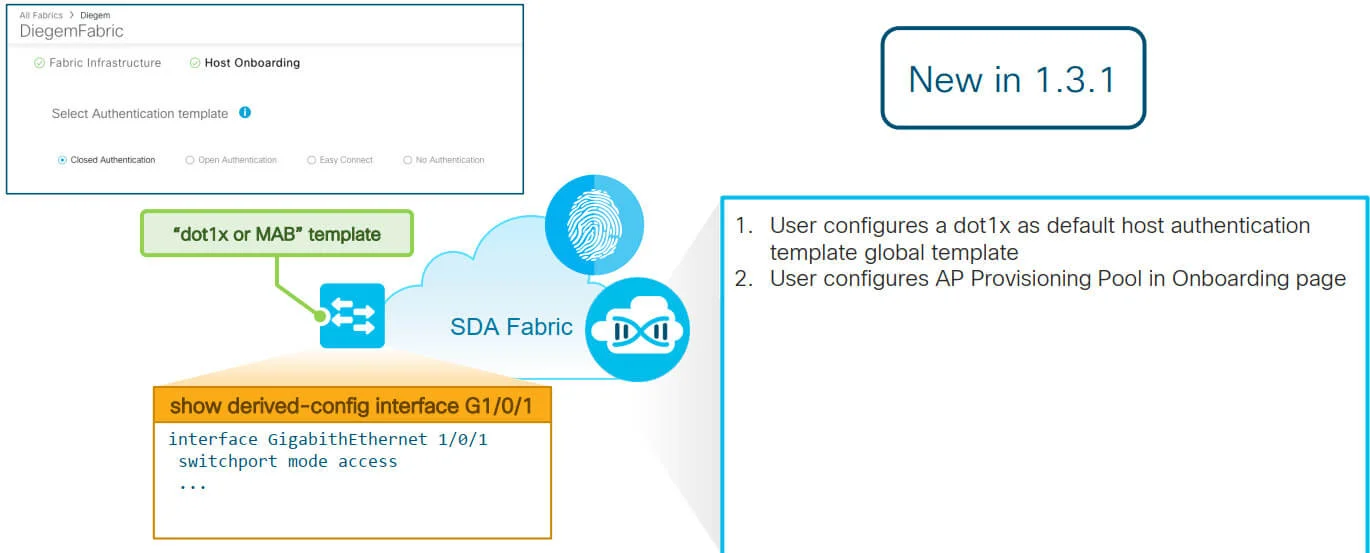 Authentication Template with dot1x/MAB