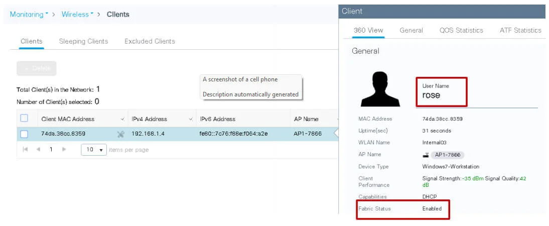 Client Join - WLC config verification